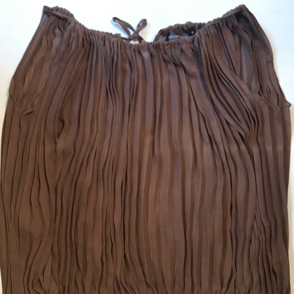 Brown open shoulder long sleeve